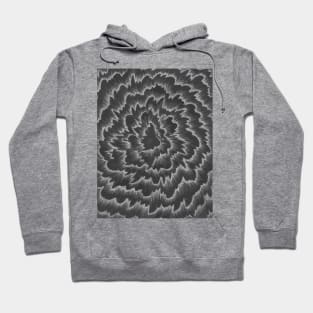 Foral waves in black and white Hoodie